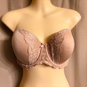 Victoria's Secret Strapless Beige Bra 34DDD